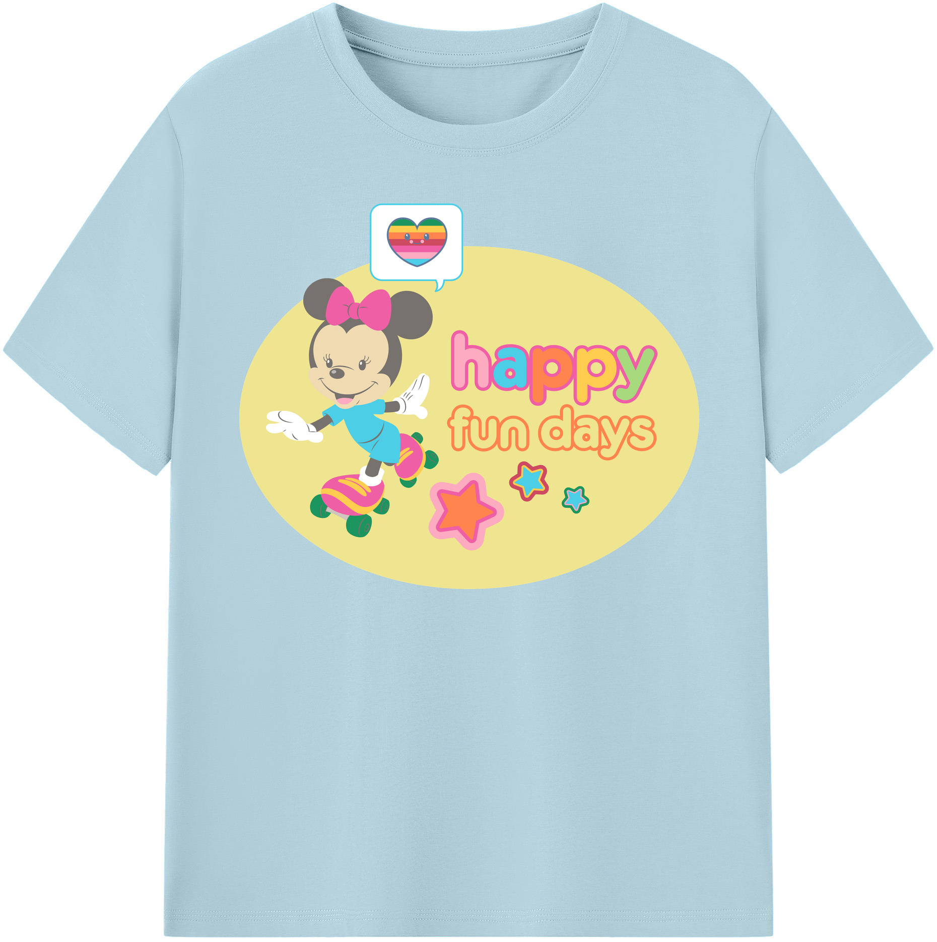 （画像用） ミッキーマウス Mickey Mouse 綿100％半袖Tシャツ（フロントプリント）